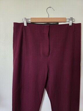 New Ann Taylor Size 14 The Audrey Pant Wine Berry Color Stretch Skinny Leg Pants